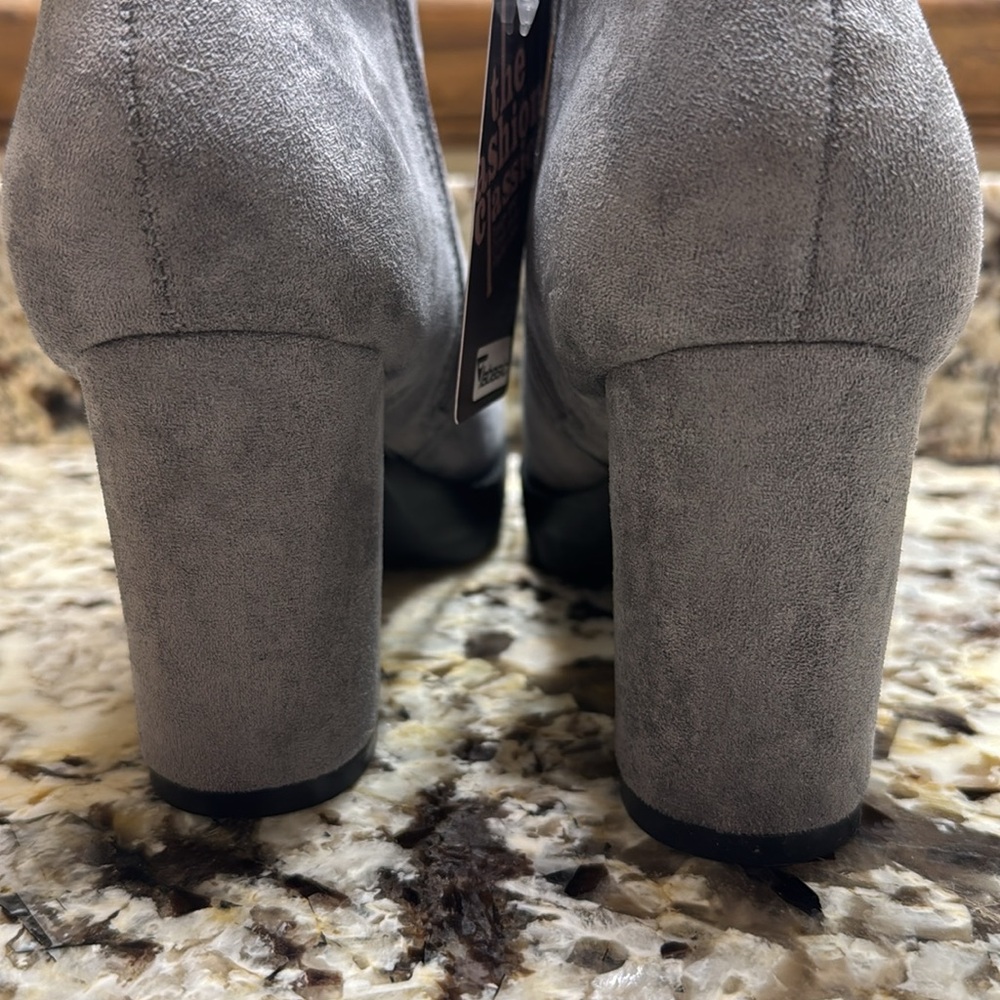 Jabasic High Heel Booties Grey 8.5 - Picture 5 of 8